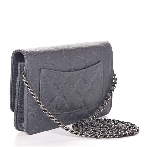 grey chanel woc|chanel wallet on chain.